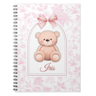 Iris   Custom Pink Teddy Bear Nursery Design  Notebook