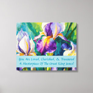 Iris Elegance Stretched Canvas Print
