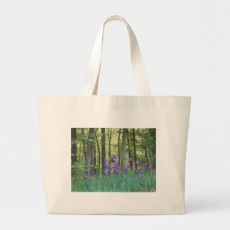 Iris field large tote bag