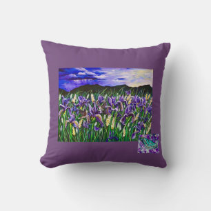 Iris Fields & Butterflies Pillow