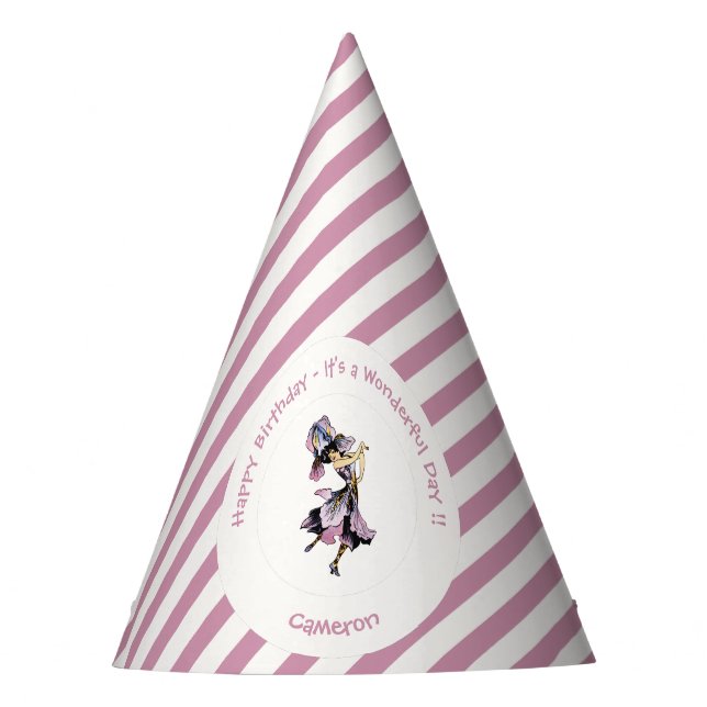 Iris - Fleur-de-Lis Whimsical Flower Party Supply Hat (Front)