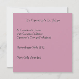 Iris - Fleur-de-Lis Whimsical Flower Party Supply Invitation