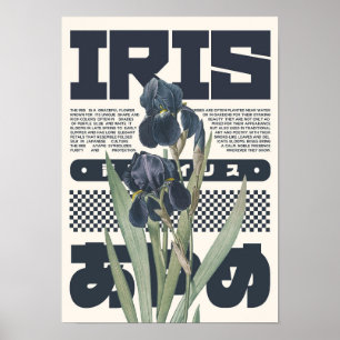 Iris Flower Botanical Art Print – Japanese Aesthet