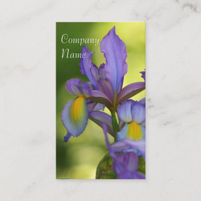 Iris Flower Business Cards (Front)