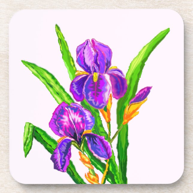 Iris Flower Coaster (Front)
