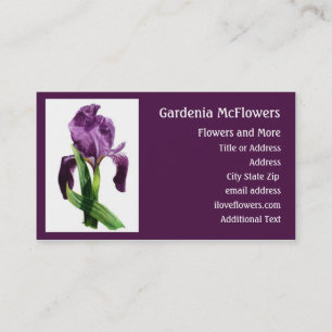 Iris Flower - Floral Business Card