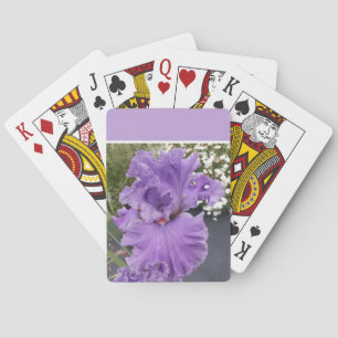 Iris Flower Flowers Purple Lavender Lilac Apron Playing Cards