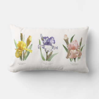 Iris Flower Garden Lumbar Cushion