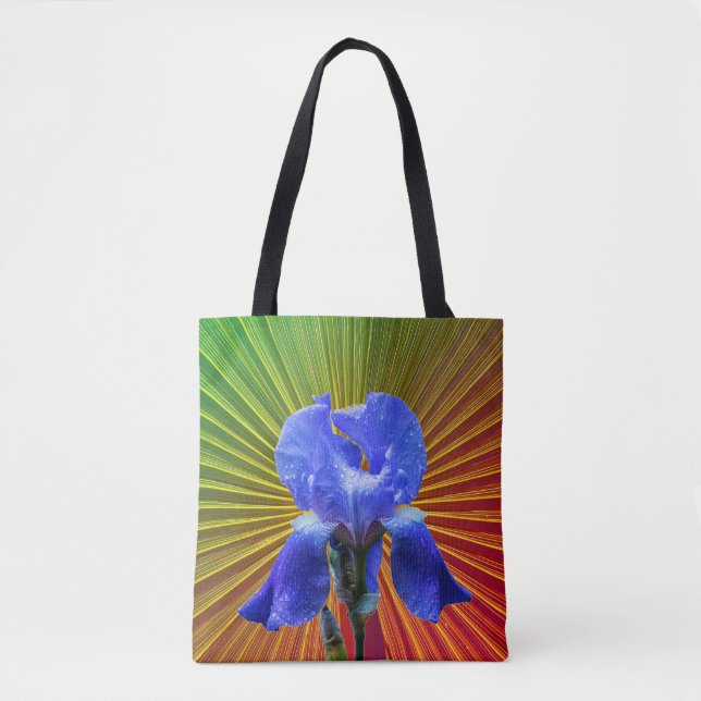 Iris flower joy tote bag (Front)