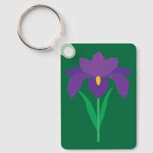 Iris Flower Key Ring