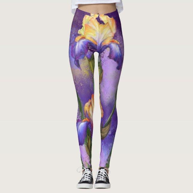 Iris Flower Leggings (Front)