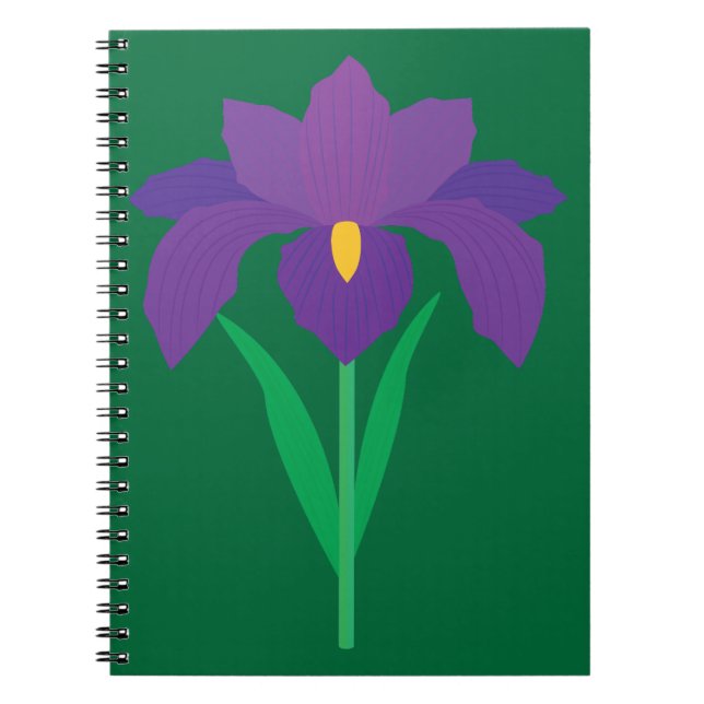 Iris Flower Notebook (Front)