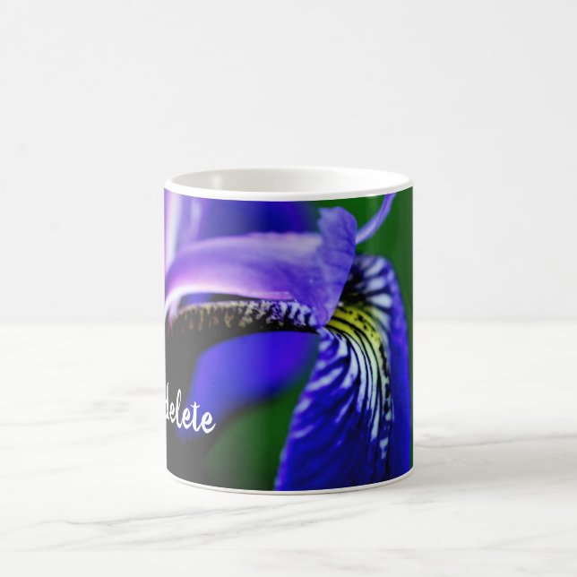 Iris Flower Personalised Coffee Mug (Center)