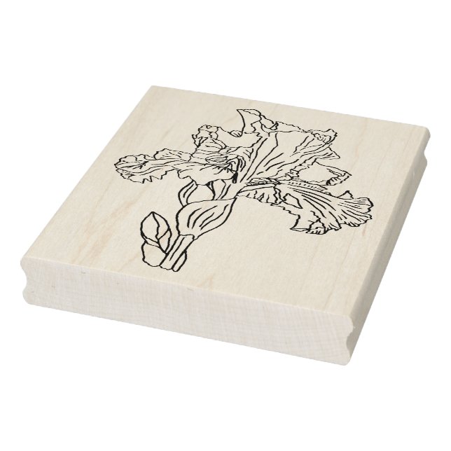 Iris Flower Rubber Stamp (Stamp)