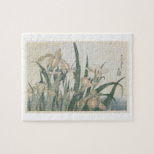 Iris Flowers and Grasshopper, c.1830-31 Jigsaw Puzzle