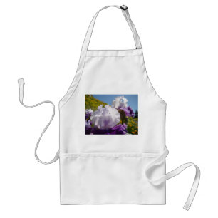 Iris Flowers apron Holiday aprons Purple Irises