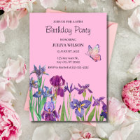 Iris flowers Birthday Party