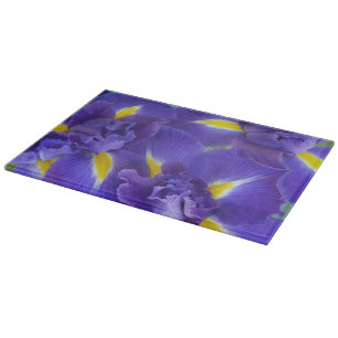 Iris flowers cutting board