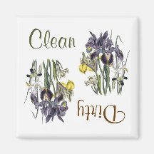 Iris Flowers Dishwasher Magnet