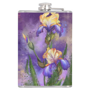 Iris Flowers Flask
