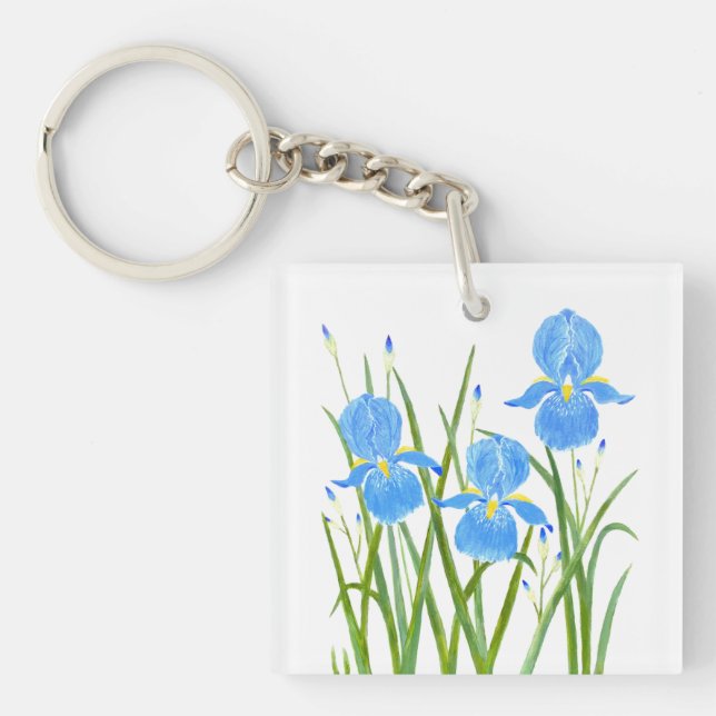 Iris Flowers Keychain (Front)