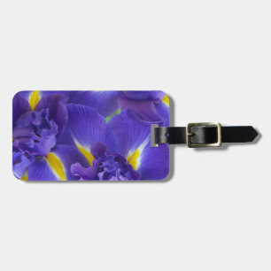 Iris flowers luggage tag