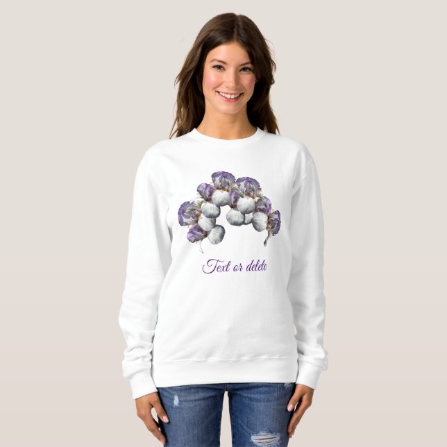 Iris Flowers Personalised  Sweatshirt (Front Full)