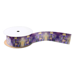 Iris Flowers Ribbon Irises Satin Ribbon