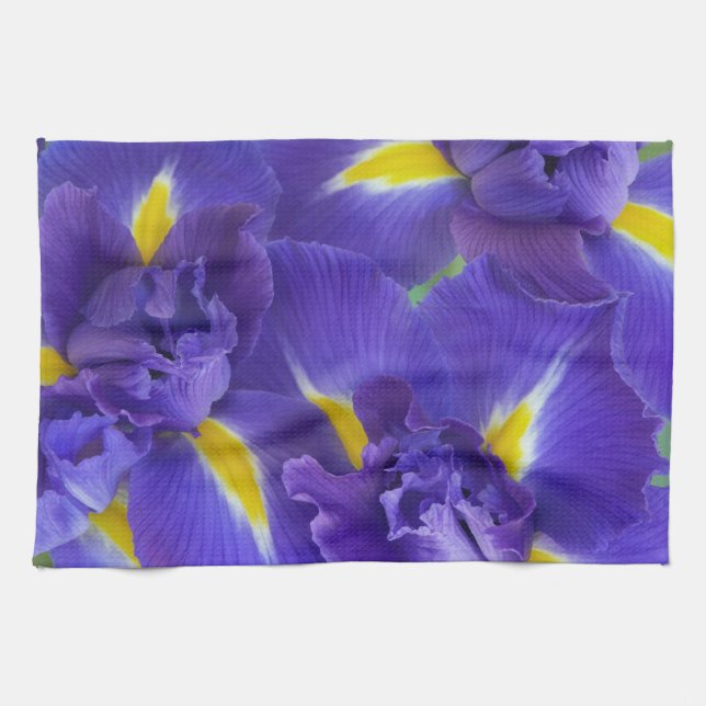 Iris flowers tea towel (Horizontal)