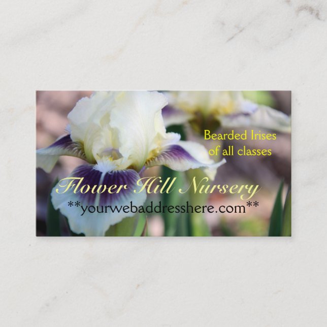 Iris Garden Business Cards (Front)