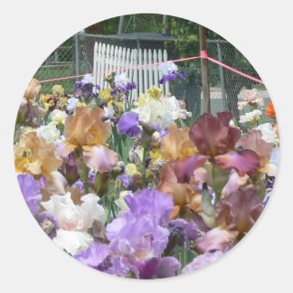 Iris Garden Classic Round Sticker