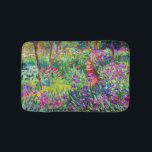 Iris Garden Claude Monet Fine Art Bath Mat<br><div class="desc">The Iris Garden at Giverny was painted by French Impressionism painter,  Claude Monet,  in 1900 showing his iris flower garden in Giverny,  France.</div>