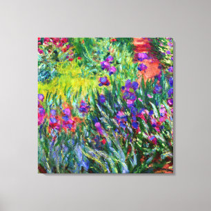 Iris Garden Monet Brush Strokes Canvas Print