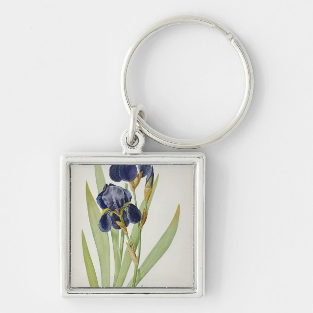 Iris Germanica, from `Les Liliacees', 1805 Key Ring (Front)