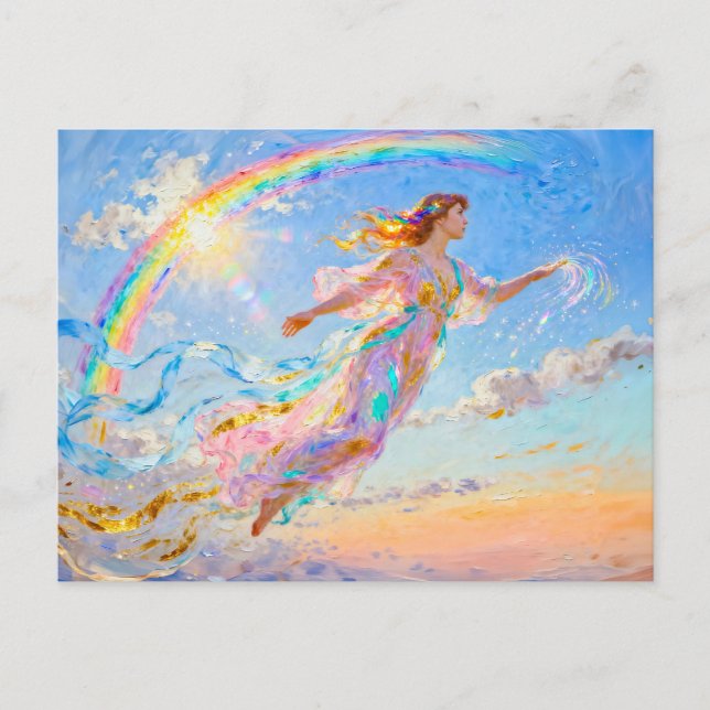 Iris Goddess of the Rainbow from Greek Mythology Postcard (Front)