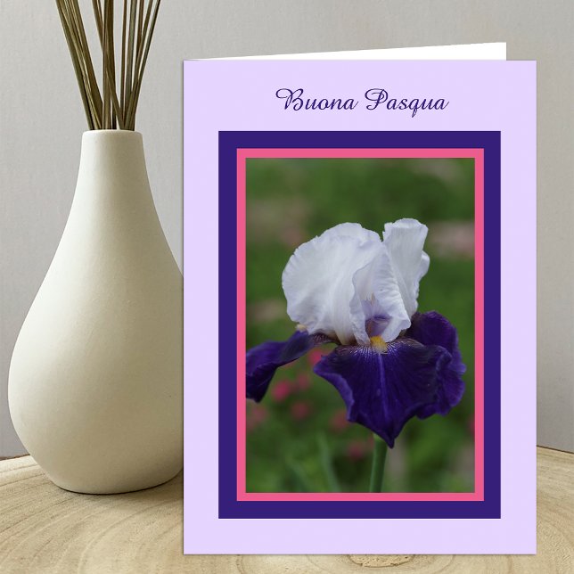 Iris Happy Easter in Italian -- Buona Pasqua Holiday Card (Creator Uploaded)