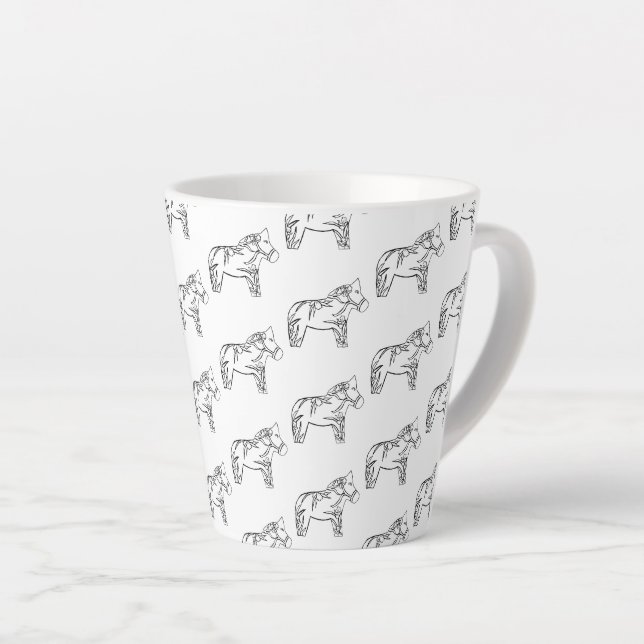 Iris Horse Latte Mug (Right Angle)