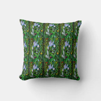 Iris Hummingbird Pillow