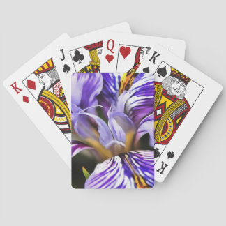 Iris In Violet Lilac and Purple Botanical Art Playing Cards