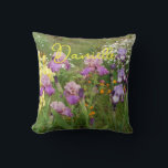 Iris irises floral Flowers Cottage Garden Birthday Cushion<br><div class="desc">Yellow Bearded Iris floral Flowers Birthday Card. Designed from one of original floral photo from my garden.</div>
