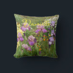 Iris irises floral Flowers Cottage Garden Birthday Cushion<br><div class="desc">Yellow Bearded Iris floral Flowers Birthday Card. Designed from one of original floral photo from my garden.</div>