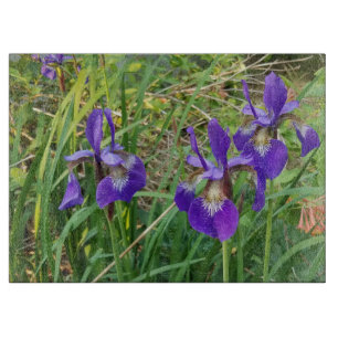 Iris Lover's Cutting Board, Backslash Wall Art Board