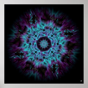 Iris nebula - colourful abstract pattern v2 poster