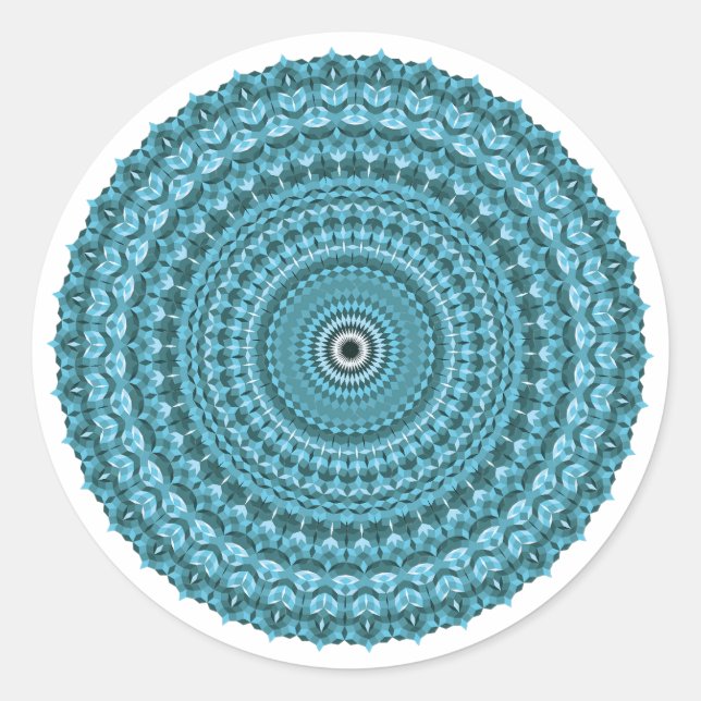 Iris Pattern Classic Round Sticker (Front)