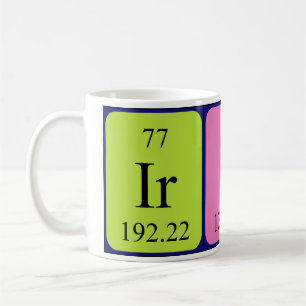 Iris periodic table name mug