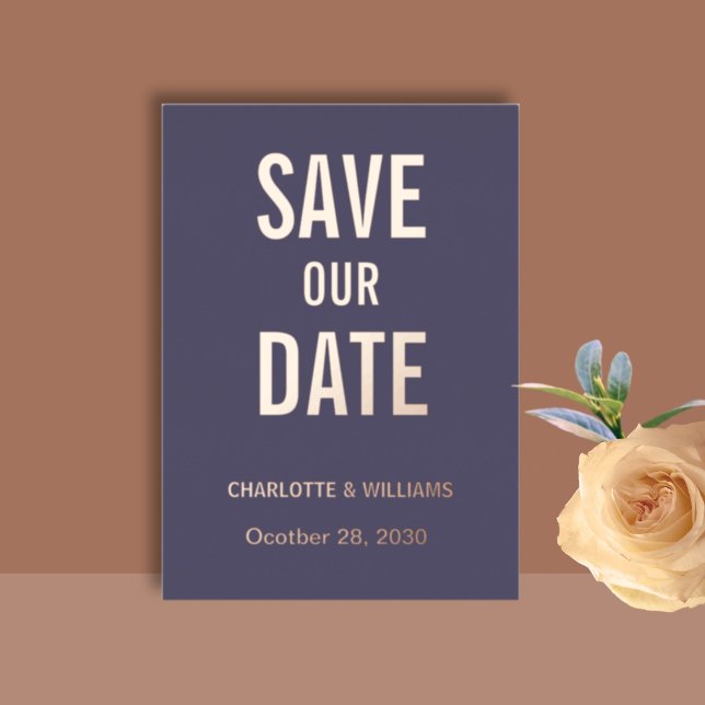 Iris Photo Overlay Save The Date Rose Gold   (Creator Uploaded)