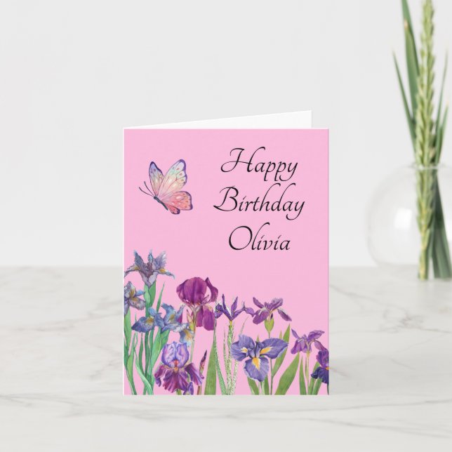 Iris Pumila name birthday card (Front)