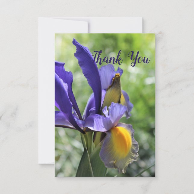 Iris Purple Thank You Card (Front)