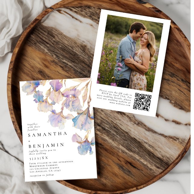 Iris QR Code Wedding Photo Invitation (Creator Uploaded)