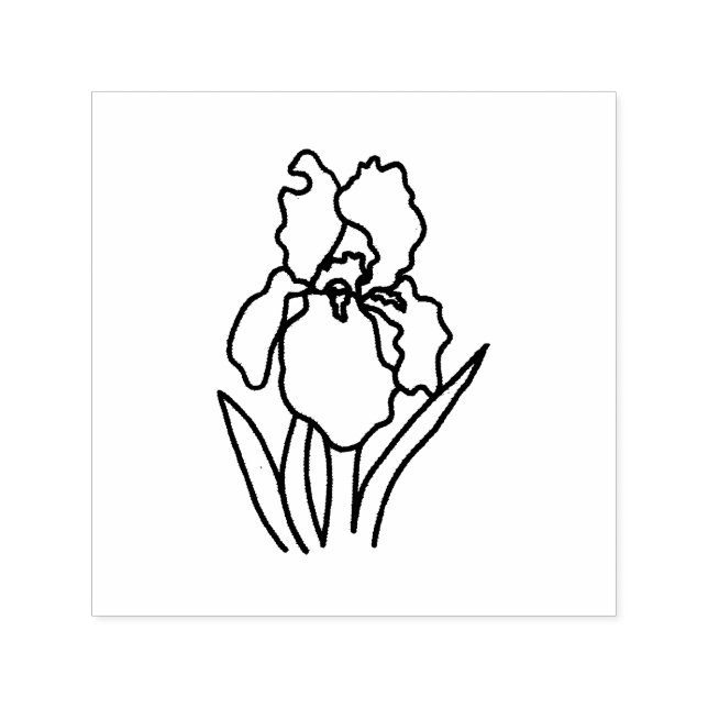 Iris Rubber Stamp (Design)